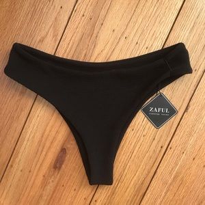 Zaful high waisted textured bikini bottom, size L
